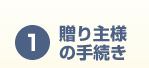 １．贈り主様の手続き